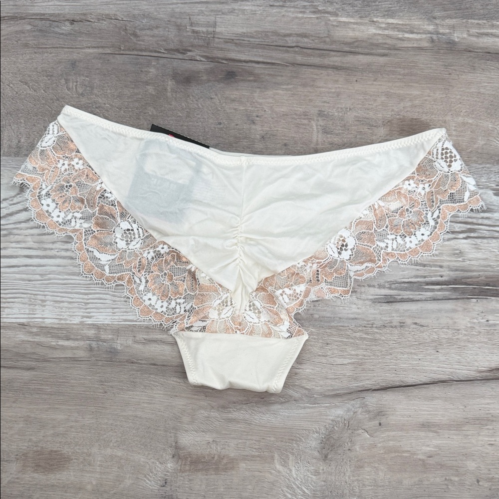 Maidenform Women's Lace Bikini Panty - Cream, Tan, Rose Gold size L - Picture 4 of 6